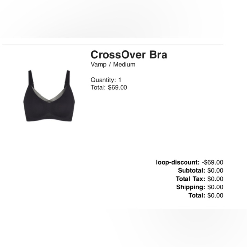 Honeylove crossover bra